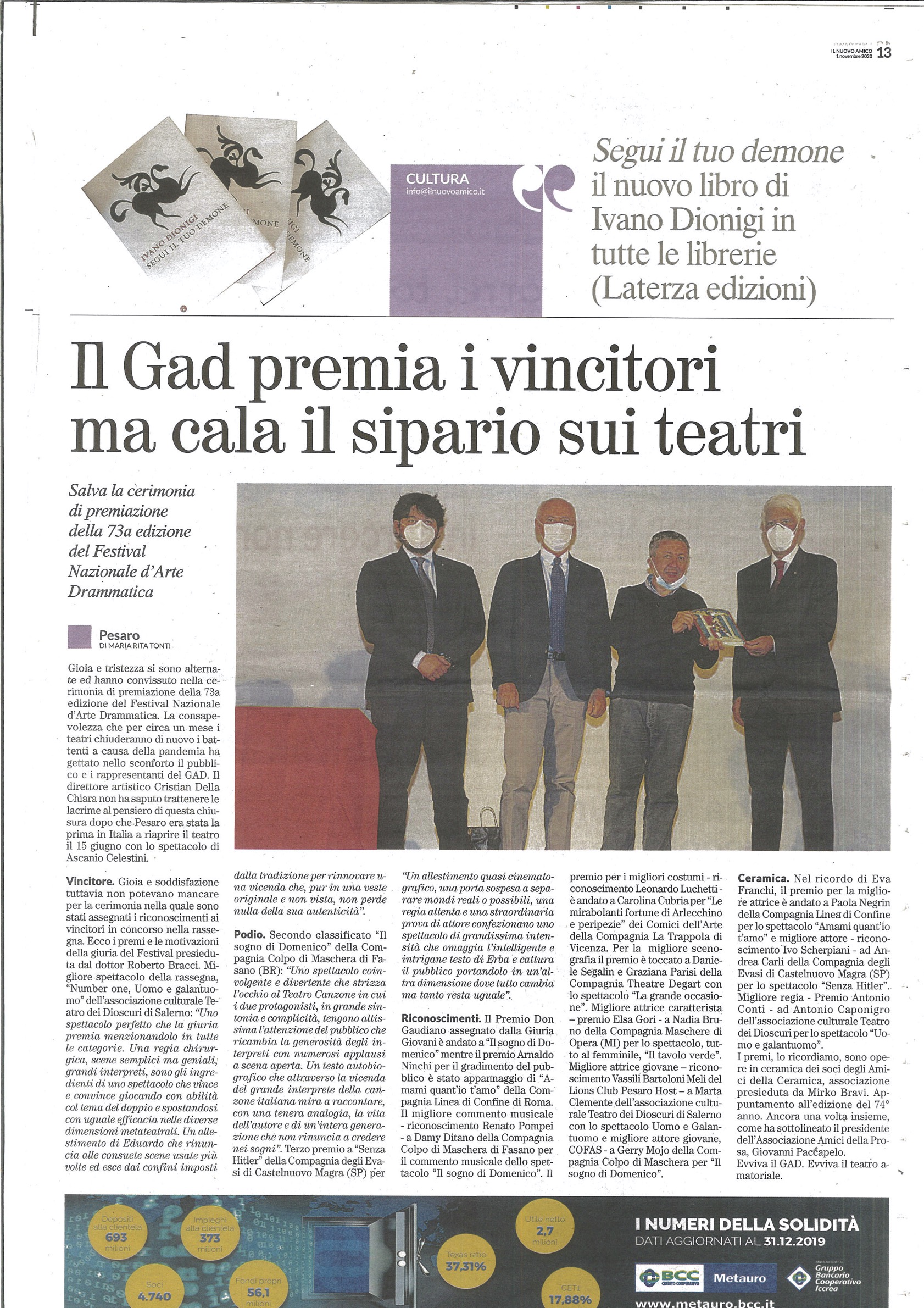Corriere Adriatico 26.10.2020